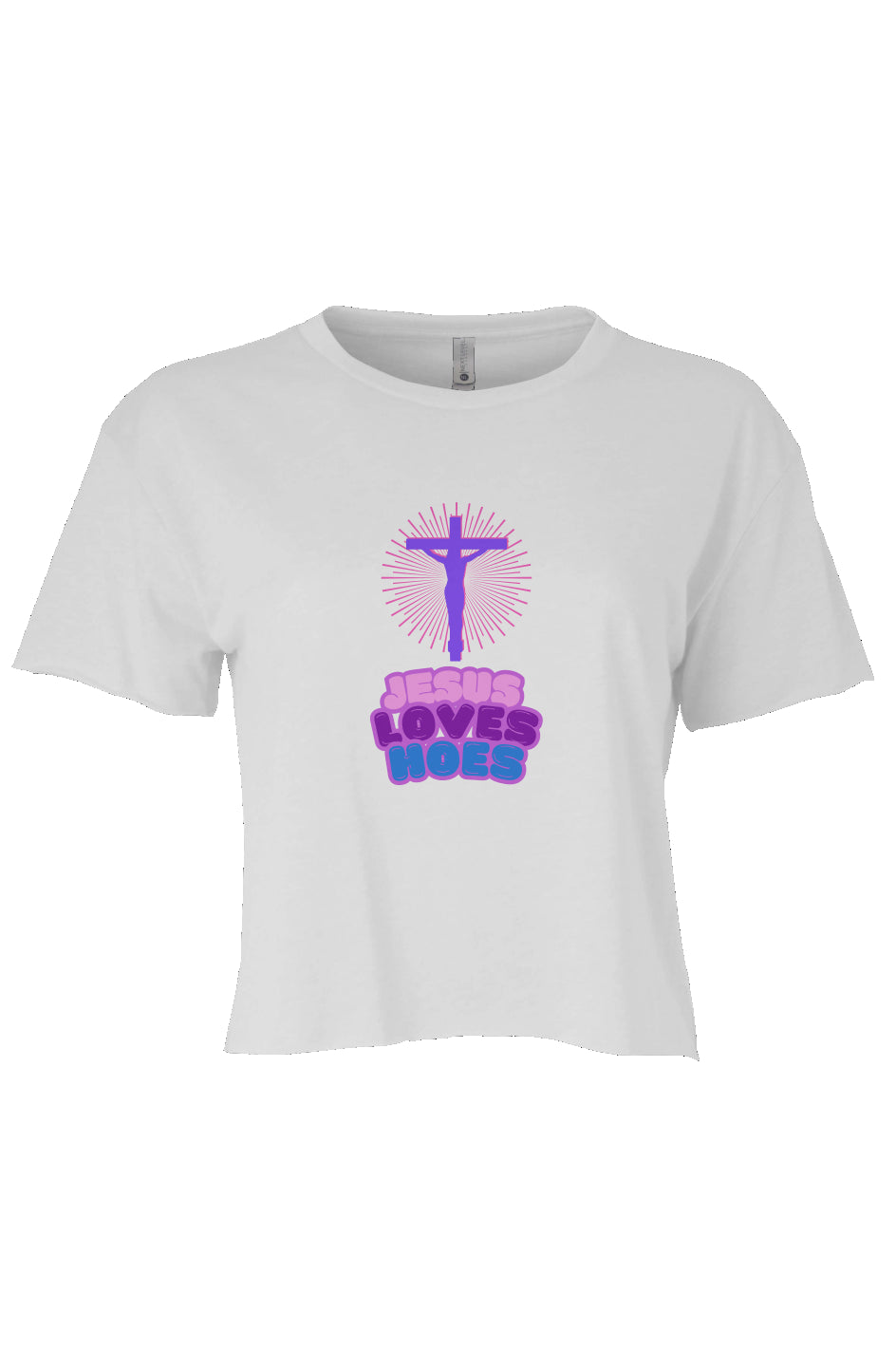  Womens Crop Jesus Loves